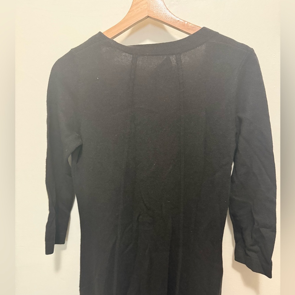 Neiman Marcus Brown 3/4 Sleeve 100% Cashmere Dress Sz Small - Picture 4 of 7